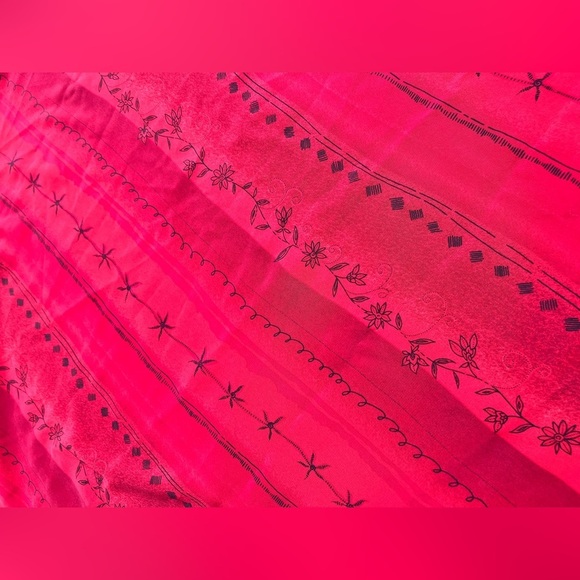 90s PS Career Womens Floral Red Striped Sleeveless Euro Summer Maxi Dress 22 - Picture 4 of 12